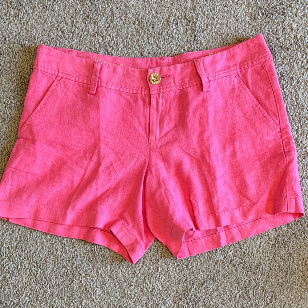 NWOT Lilly Pulitzer Linen Women's Pink Shorts